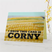 ユーモアたっぷりのとうもろこしが大好き!おもしろいカード カード (黄色い花)