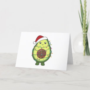 ユーモアたっぷりのアボカドのクリスマスイルミネーション シーズンカード
