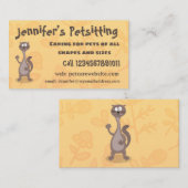 ユーモアたっぷりのイタチの漫画イラスト 名刺 (正面/裏面)