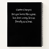 ユーモアたっぷりのイヌモンスター：カニン・クランプス ノートブック (裏面)