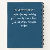 ユーモアたっぷりのイヌモンスター フランケンシュタインをゲット！ ノートブック (裏面)