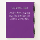 ユーモアたっぷりのイヌモンスター：Tiny Terrier ミュータント ノートブック (裏面)