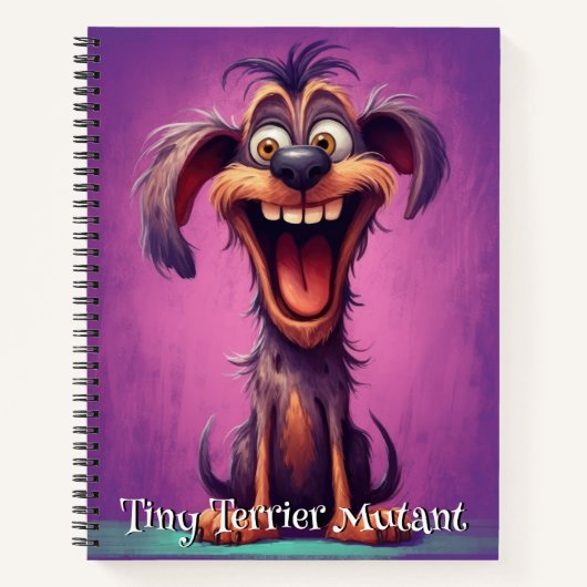 ユーモアたっぷりのイヌモンスター：Tiny Terrier ミュータント ノートブック (正面)