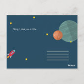 ユーモアたっぷりのイラストの惑星たち ポストカード (裏面)