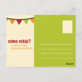 ユーモアたっぷりのイラスト付きメキシカンタコス ポストカード (裏面)