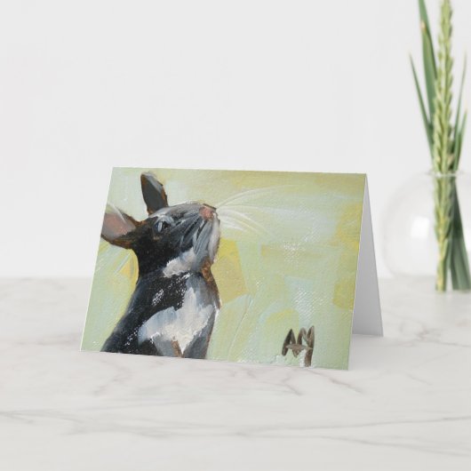 ユーモアたっぷりのウサギのグリーティングカード カード (正面)