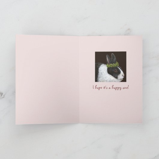 ユーモアたっぷりのウサギの母の日カード カード (内部)