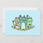 ユーモアたっぷりのカエルの子供の誕生日パーティー 簡単カスタマイズ 招待状 (裏面)