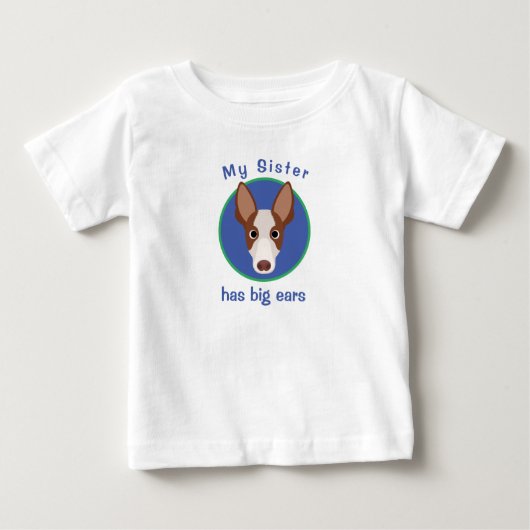 ユーモアたっぷりのカスタム犬の顔 ベビーTシャツ (正面)