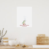 ユーモアたっぷりのカバの足跡ゲストブック ポスター (キッチン)