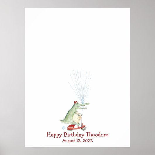 ユーモアたっぷりのカバの足跡ゲストブック ポスター (正面)