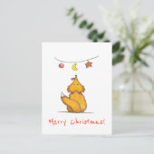 ユーモアたっぷりのキツネ/ メリークリスマス シーズンポストカード (スタンド正面)