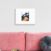 ユーモアたっぷりのキリンUFO ズー アニマル 不思議なミーム グラフィック _ キャンバスプリント (インサイチュ (リビング))