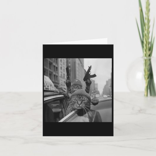 ユーモアたっぷりのギャング猫ストリートラブ カード (正面)
