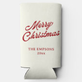 ユーモアたっぷりのクリスマスサンタ ボトムズアップ フレンドマス スリム缶クーラー (裏面)