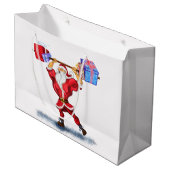 ユーモアたっぷりのクリスマス ギフトバッグ ボディービルダーサンタ付き (正面アングル)