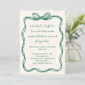 ユーモアたっぷりのクリスマス リボン ボウ ホリデー パーティー シーズンカード (スタンド正面)