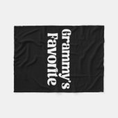 ユーモアたっぷりのグラミーのお気に入りの面白い祖父母と孫 フリースブランケット (正面(横))