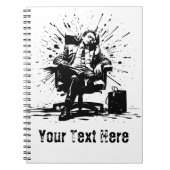 ユーモアたっぷりのグランジオフィスアートカスタムノート ノートブック (正面)