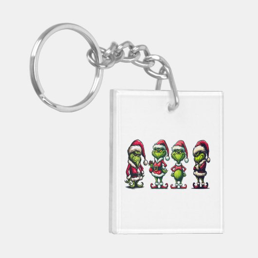 ユーモアたっぷりのグリンチ That's It 私は行かない 両面デザイン キーホルダー (正面左)