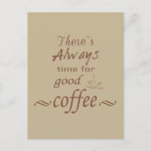 ユーモアたっぷりのコーヒー飲みクォート ポストカード (正面)