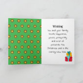 ユーモアたっぷりのサンタクロース カード (内部)