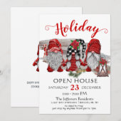 ユーモアたっぷりのサンタノーム クリスマスホリデー オープンハウス 招待状 (正面/裏面)