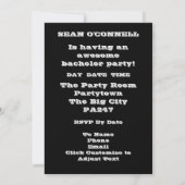 ユーモアたっぷりのスチームパンク ゴシックギャンブラー スカル 招待状 (裏面)