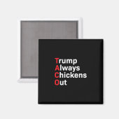 ユーモアたっぷりのタコ トランプはいつも逃げる マグネット (正面/裏面)