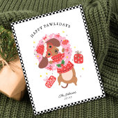 ユーモアたっぷりのダックスフンド ウィーナー クリスマス