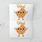 ユーモアたっぷりのチョコチップクッキー 一口かじられた 怒り顔 サンキューカード (内部)