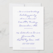 ユーモアたっぷりのチーズとアニメのワインパーティー招待状 招待状 (裏面)