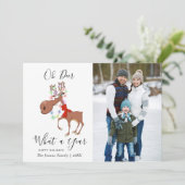 ユーモアたっぷりのトナカイがお届けする、楽しいクリスマスの企業向け挨拶 シーズンカード (スタンド正面)