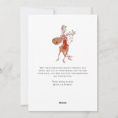 ユーモアたっぷりのトナカイのクリスマスメッセージ シーズンカード (裏面)