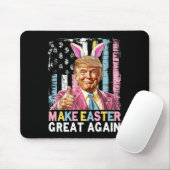 ユーモアたっぷりのトランプ大統領 イースターを再び偉大にしよう ウサギ狩り 卵 マウスパッド (マウス)