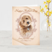 ユーモアたっぷりのドゥードル母の日 カード (黄色い花)