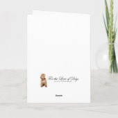 ユーモアたっぷりのドゥードル犬のイースター カード (裏面)