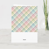 ユーモアたっぷりのハッピーイースターバニー耳の写真 サンキューカード (裏面)