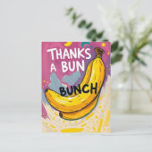 ユーモアたっぷりのバナナたち ありがとう かわいい ポストカード (スタンド正面)
