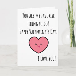 ユーモアたっぷりのバレンタインカード　あなたが私のお気に入り♪折り紙で作ったカード カード