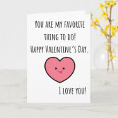 ユーモアたっぷりのバレンタインカード　あなたが私のお気に入り♪折り紙細工付き カード (黄色い花)