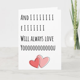 ユーモアたっぷりのバレンタインカード 愛は永遠に 折り紙付き カード