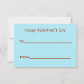 ユーモアたっぷりのバレンタインデーのリスパンクッズ 子供向け教室 招待状 (裏面)