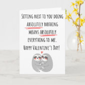 ユーモアたっぷりのバレンタインデーカード 隣に座るあなたへ カード (黄色い花)