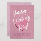 ユーモアたっぷりのバレンタインデー反対カード シーズンカード (正面/裏面)