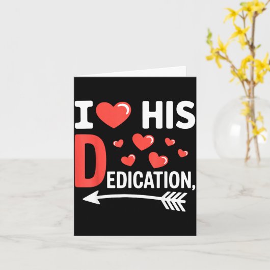 ユーモアたっぷりのバレンタインデー カップルお揃い 私は彼のDが好き カード (黄色い花)