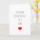 ユーモアたっぷりのバレンタインデー Covid 私にとってあなたは不可欠 カード (黄色い花)