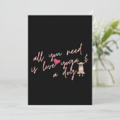 ユーモアたっぷりのバレンタイン!必要なのは、愛、ヨガ、そして犬 招待状 (スタンド正面)