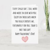 ユーモアたっぷりのバレンタイン 私はあなたにどんどん恋してる カード (正面)