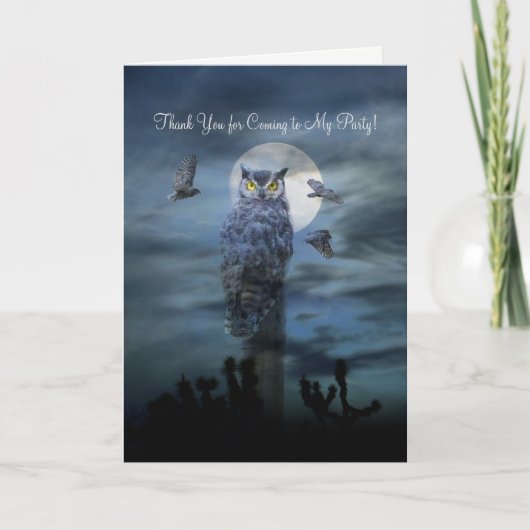 ユーモアたっぷりのパーティーへの参加ありがとうカード サンキューカード (正面)